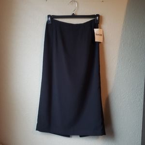 NWT Joan Leslie size 6P midi black skirt with slit